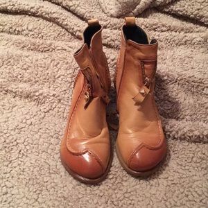 Tan booties